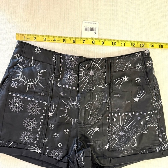 New Free People Raise The Stakes Celestial Black Embroidered Shorts - Picture 9 of 10
